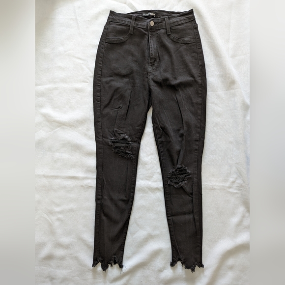 Fashion Nova Black Distressed Jeans - 7 - Picture 2 of 4